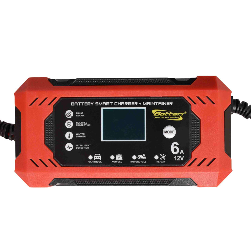 Prostownik 12V 6A panel sterowania i LCD