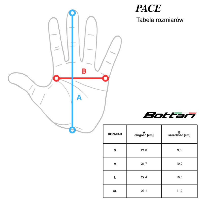 Rękawiczki rowerowe full fingers PACE, szaro-czarne