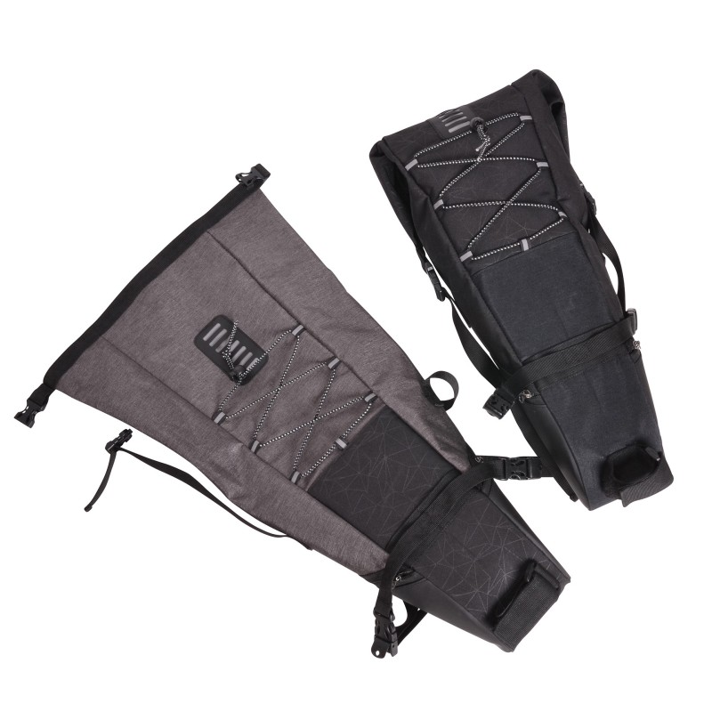 Sakwa rowerowa podsiodłowa, czarna, STELLA, grafitowo-czarna, BN92990, sakwa do gravela lub MTB