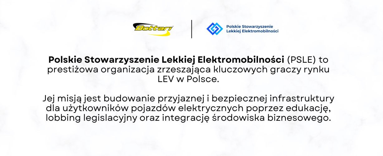 Bottari Polska oficjalnym członkiem Polskiego Stowarzyszenia Lekkiej Elektromobilności (PSLE)