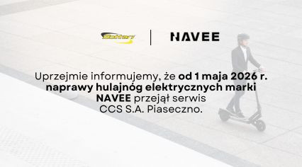 CCS głównym serwisem dla napraw hulajnóg NAVEE